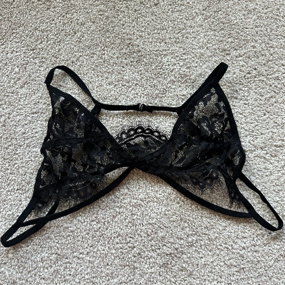Medium Black Lace Bralette sexy lingerie